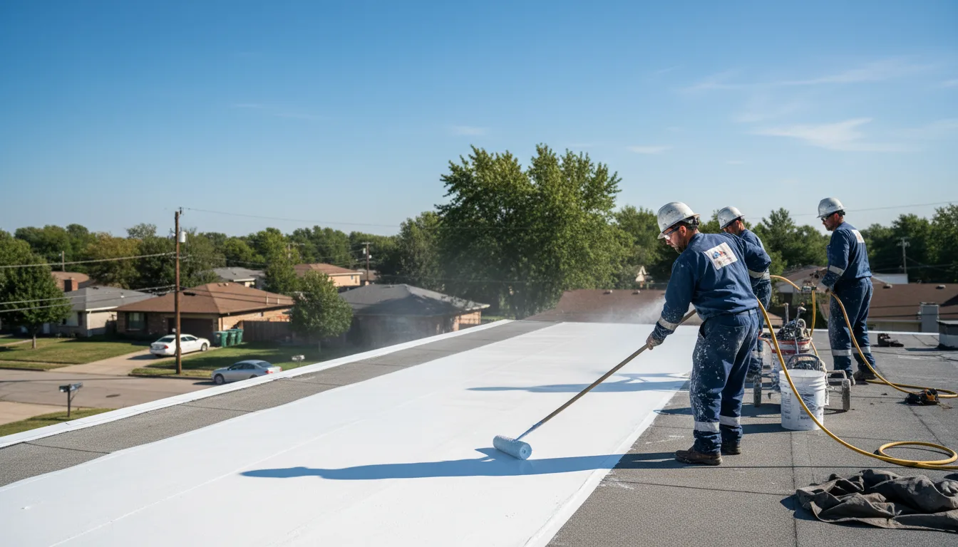 Commercial roof coating in Enochs, TX near me